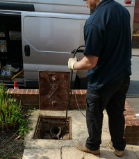 Clearing blocked drains in Swanley